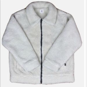 Vans white fleece jacket